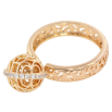 Каблучка Xuping Позолота 18K Різьблений візерунок з кулькою, шир. 5мм, ø 10мм фото №3