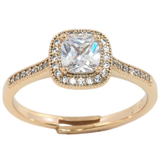 Кольцо Xuping Позолота 18K Инкрустация цирконием фото №1