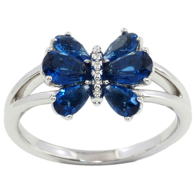 Кольцо Xuping Родий Синий кристальный бант фото №20 Кольцо Xuping Родий Синий кристальный бант фото №20