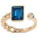 Кольцо Xuping цвет 18K с кр-ми Swarovski Узор цепочка с кристаллом Montana фото №1