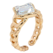 Кольцо Xuping цвет 18K с кр-ми Swarovski Узор цепочка с кристаллом АВ фото №2