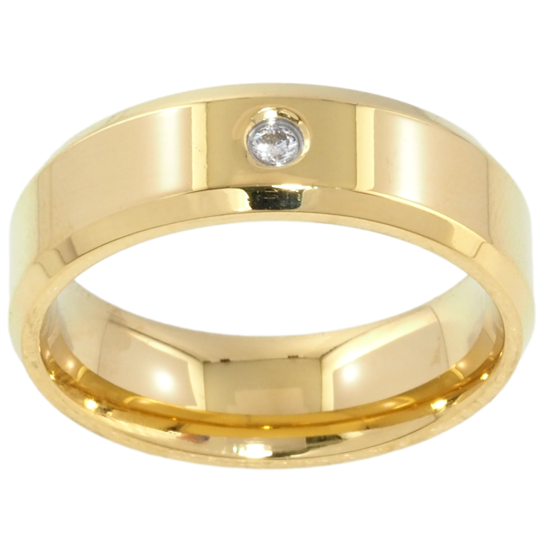 Кольцо Xuping TTM Stainless Steel Цвет 14К Вставка цирконий, шир. 6мм фото №4 Кольцо Xuping TTM Stainless Steel Цвет 14К Вставка цирконий, шир. 6мм фото №4
