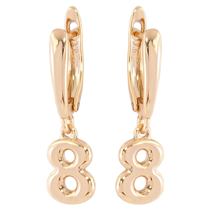 Сережки Xuping Позолота 18K англійський замок Вісімки фото №17 Сережки Xuping Позолота 18K англійський замок Вісімки фото №17