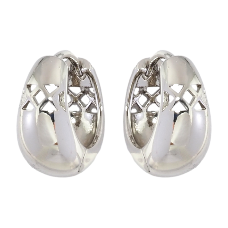 Сережки Xuping Родій колечка Різьблений візерунок фото №17 Сережки Xuping Родій колечка Різьблений візерунок фото №17