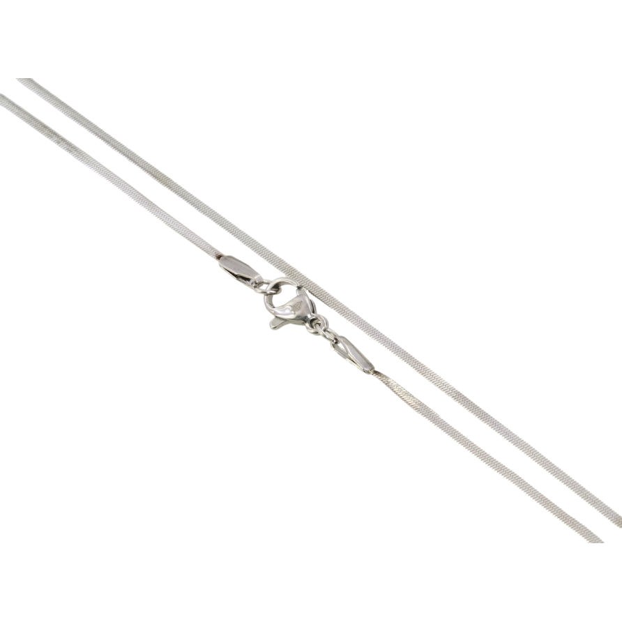 Цепочка Xuping ТТМ Stainless Steel цвет Родий Плетение Снейк длина 45см х 2мм фото №1