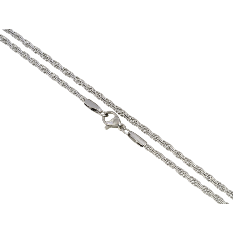 Ланцюжок Xuping ТТМ Stainless Steel колір Родій Плетіння Кордове довжина 50см х 2мм фото №1