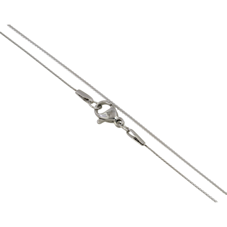 Цепочка Xuping ТТМ Stainless Steel цвет Родий Плетение Серпантин длина 45см х 1мм фото №16