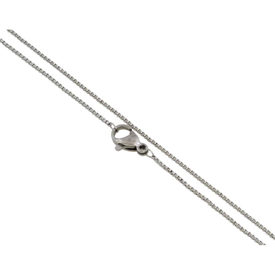 Ланцюжок Xuping ТТМ Stainless Steel колір Родій Плетіння Венеціанське довжина 45см х 1мм фото №1 Ланцюжок Xuping ТТМ Stainless Steel колір Родій Плетіння Венеціанське довжина 45см х 1мм фото №1