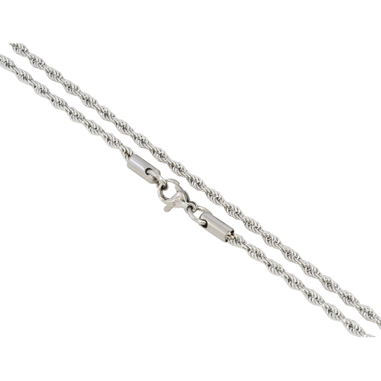 Цепочка Xuping ТТМ Stainless Steel цвет Родий Плетение Веревка длина 45см х 3мм фото №3