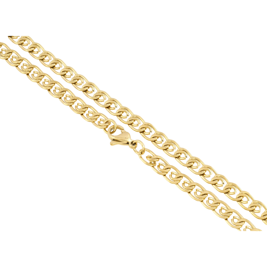 Цепочка Xuping ТТМ Stainless Steel цвет 14К Плетение Лав длина 45см х 6мм фото №1