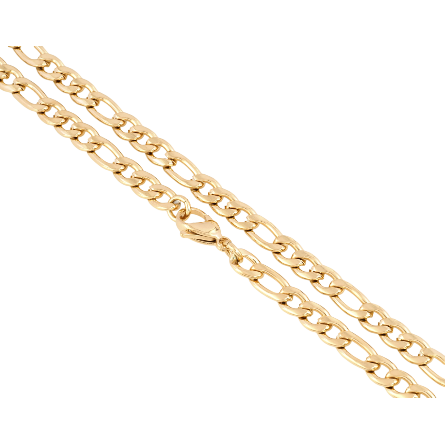 Цепочка Xuping ТТМ Stainless Steel цвет 18К Плетение Фигаро длина 46см х 6мм фото №1