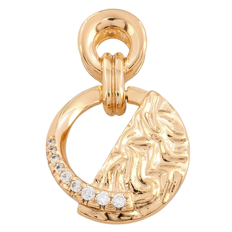 Кулон Xuping Позолота 18K Декоративные колечка с цирконием для цепочки до 4мм фото №1