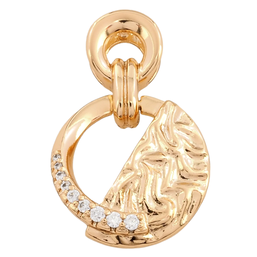 Кулон Xuping Позолота 18K Декоративні колечка з цирконієм для ланцюжка до 4мм фото №1