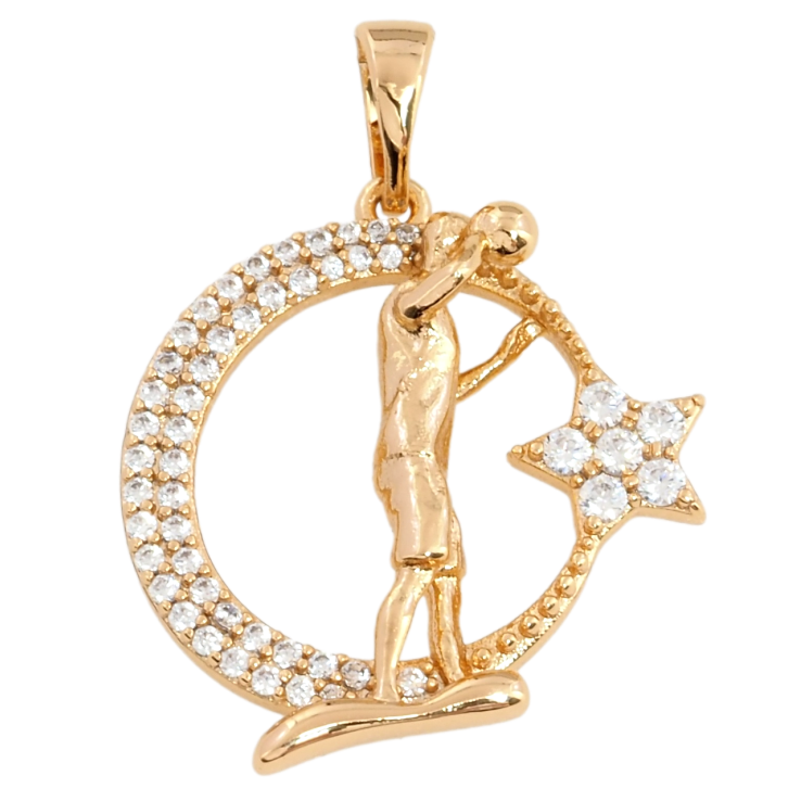 Кулон Xuping Позолота 18K Футболист для цепочки до 5мм фото №7