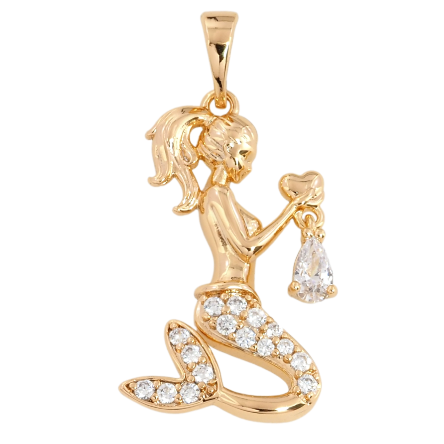 Кулон Xuping Позолота 18K Русалка для цепочки до 5мм фото №1