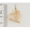 Кулон Xuping Позолота 18K Сердце с детскими следами для цепочки до 5мм фото №2