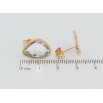 Серьги Xuping Позолота 18K пусеты Ассиметричные с цирконием и белой эмалью фото №2 Серьги Xuping Позолота 18K пусеты Ассиметричные с цирконием и белой эмалью фото №2
