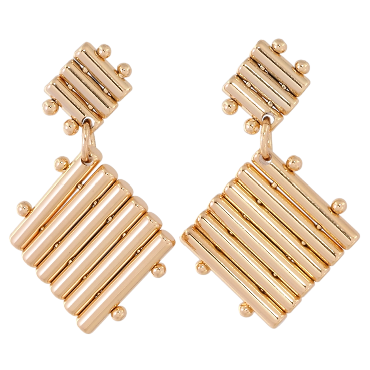 Серьги Xuping Позолота 18K пусеты Ромбовые подвески фото №13 Серьги Xuping Позолота 18K пусеты Ромбовые подвески фото №13