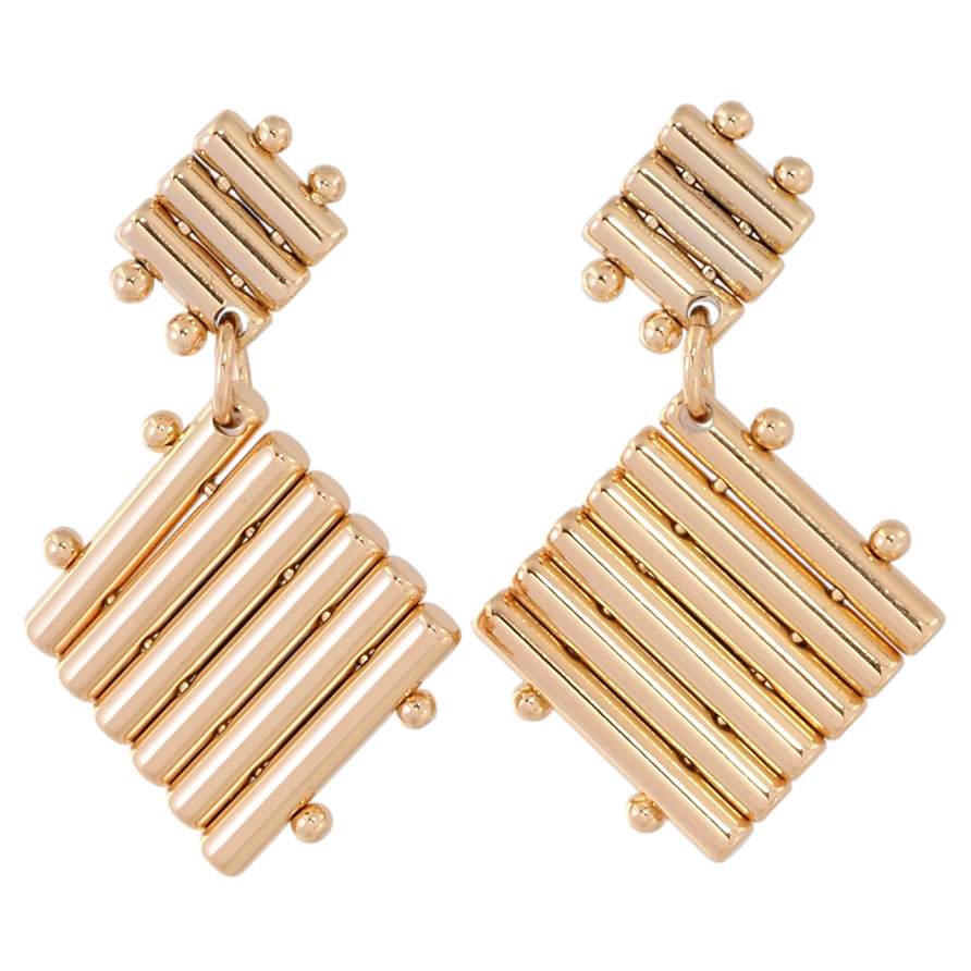 Серьги Xuping Позолота 18K пусеты Ромбовые подвески фото №1 Серьги Xuping Позолота 18K пусеты Ромбовые подвески фото №1