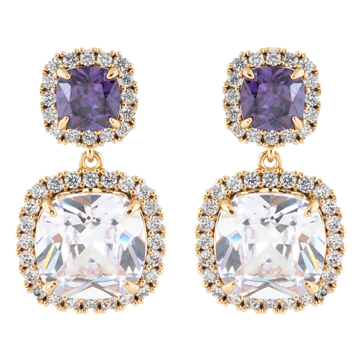 Серьги Xuping Позолота 18K пусеты Кристальные подвески фото №24 Серьги Xuping Позолота 18K пусеты Кристальные подвески фото №24