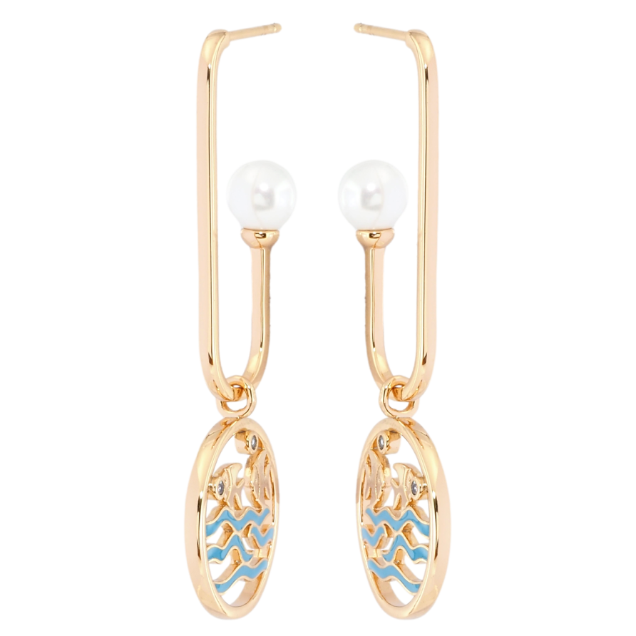 Серьги Xuping Позолота 18K пусеты Декоративные подвески с рыбками фото №1 Серьги Xuping Позолота 18K пусеты Декоративные подвески с рыбками фото №1