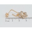 Серьги Xuping Позолота 18K пусеты Ассиметричные цветочки с цирконием фото №2 Серьги Xuping Позолота 18K пусеты Ассиметричные цветочки с цирконием фото №2