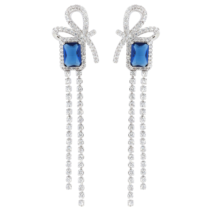 Сережки Xuping Родій пусети Витончені підвіски з цирконієм фото №10