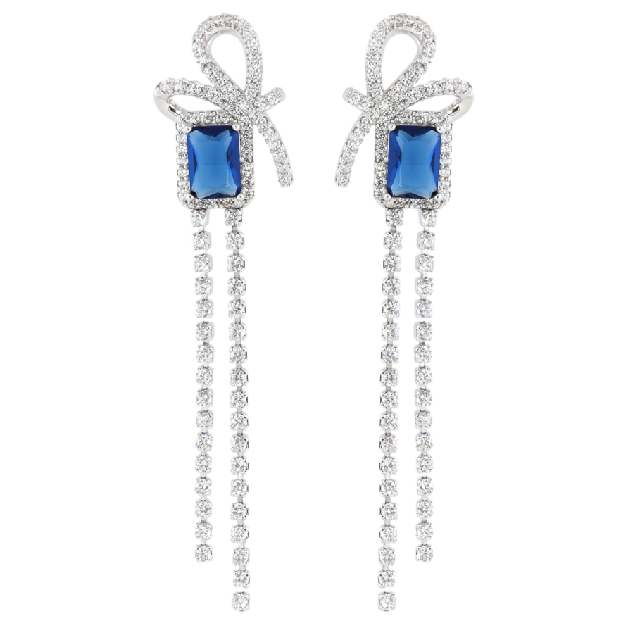 Сережки Xuping Родій пусети Витончені підвіски з цирконієм фото №1