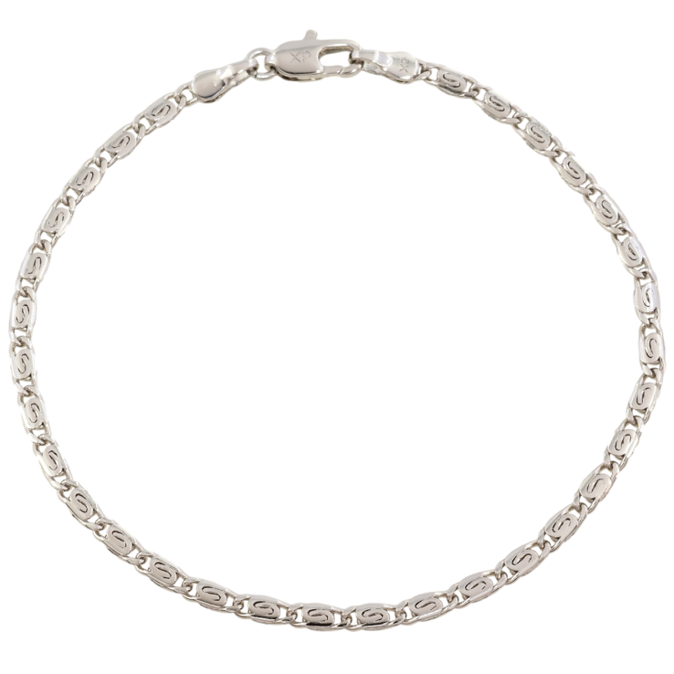 Браслет Xuping Родий Цепочка Улитка размер 18.5см х 3мм фото №5