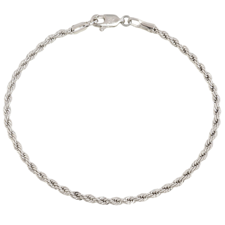 Браслет Xuping Родий Цепочка Веревка размер 19см х 2мм фото №7