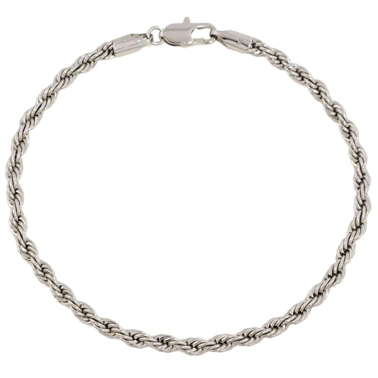 Браслет Xuping Родий Цепочка Веревка размер 21см х 3мм фото №4