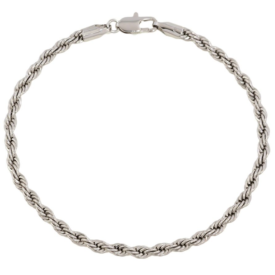 Браслет Xuping Родій Ланцюжок Мотузка розмір 21см х 3мм фото №1