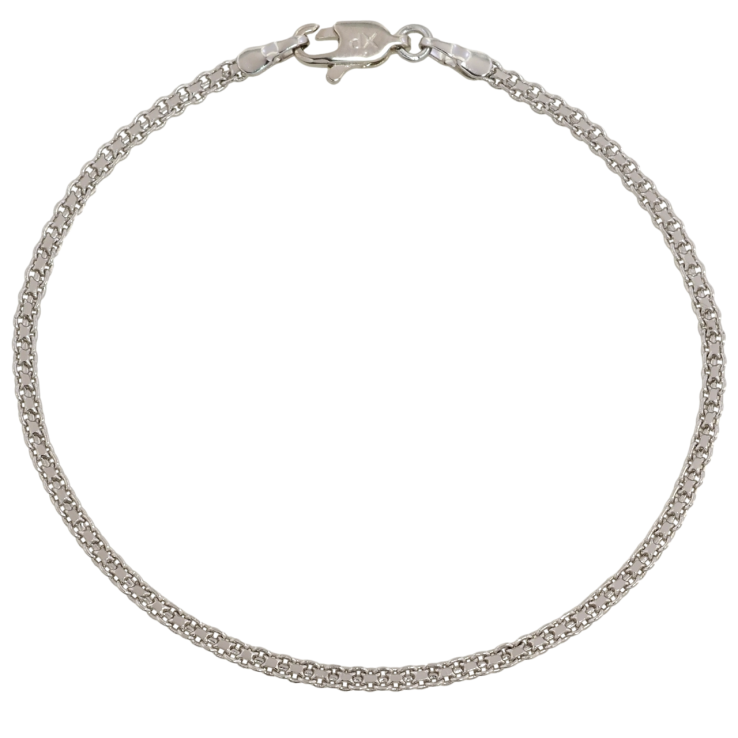 Браслет Xuping Родий Цепочка плетение Итальянский Бисмарк размер 19см х 2мм фото №2