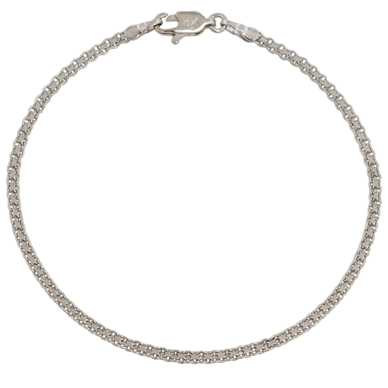 Браслет Xuping Родий Цепочка плетение Итальянский Бисмарк размер 19см х 2мм фото №2