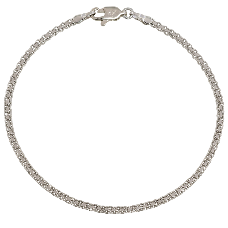 Браслет Xuping Родій Ланцюжок плетіння Італійський Бісмарк розмір 19см х 2мм фото №1