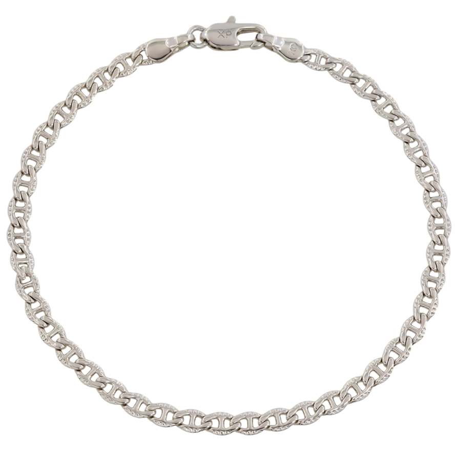 Браслет Xuping Родий Цепочка Морская цепь с узором размер 19см х 3мм фото №1 Браслет Xuping Родий Цепочка Морская цепь с узором размер 19см х 3мм фото №1