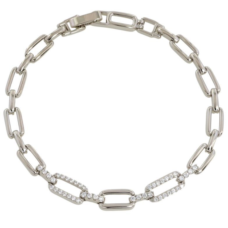 Браслет Xuping Родій Ланки з цирконієм розмір 19.5см х 6мм фото №1