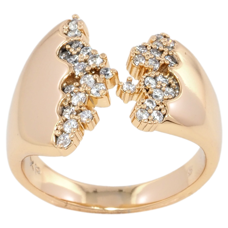 Кольцо Xuping Позолота 18K Декоративный узор с цирконием фото №1