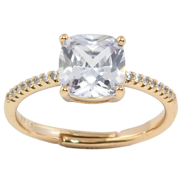 Кольцо Xuping Позолота 18K Фианит на дорожке циркония фото №25