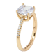 Кольцо Xuping Позолота 18K Фианит на дорожке циркония фото №2