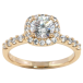 Кольцо Xuping Позолота 18K Фианит в обрамлении циркония фото №1 Кольцо Xuping Позолота 18K Фианит в обрамлении циркония фото №1