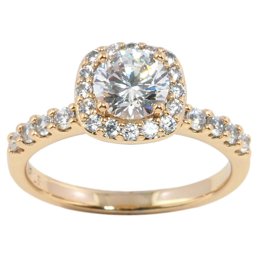 Каблучка Xuping Позолота 18K Фіаніт в обрамленні цирконію фото №1