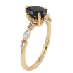Кольцо Xuping Позолота 18K Черный фианит с цирконием фото №2