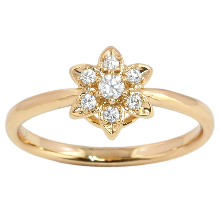 Кольцо Xuping Позолота 18K Цветочек с цирконием фото №5 Кольцо Xuping Позолота 18K Цветочек с цирконием фото №5