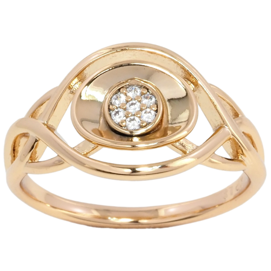 Кольцо Xuping Позолота 18K Декоративный узор с цирконием фото №1