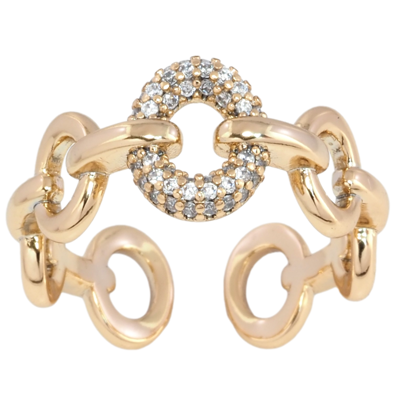 Каблучка Xuping Позолота 18K Колечки з інкрустацією цирконієм фото №1