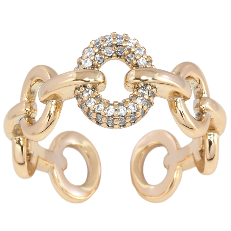 Каблучка Xuping Позолота 18K Колечки з інкрустацією цирконієм фото №1