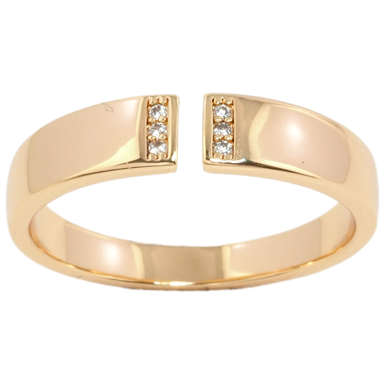 Каблучка Xuping Позолота 18K Декоративний візерунок з цирконієм фото №1