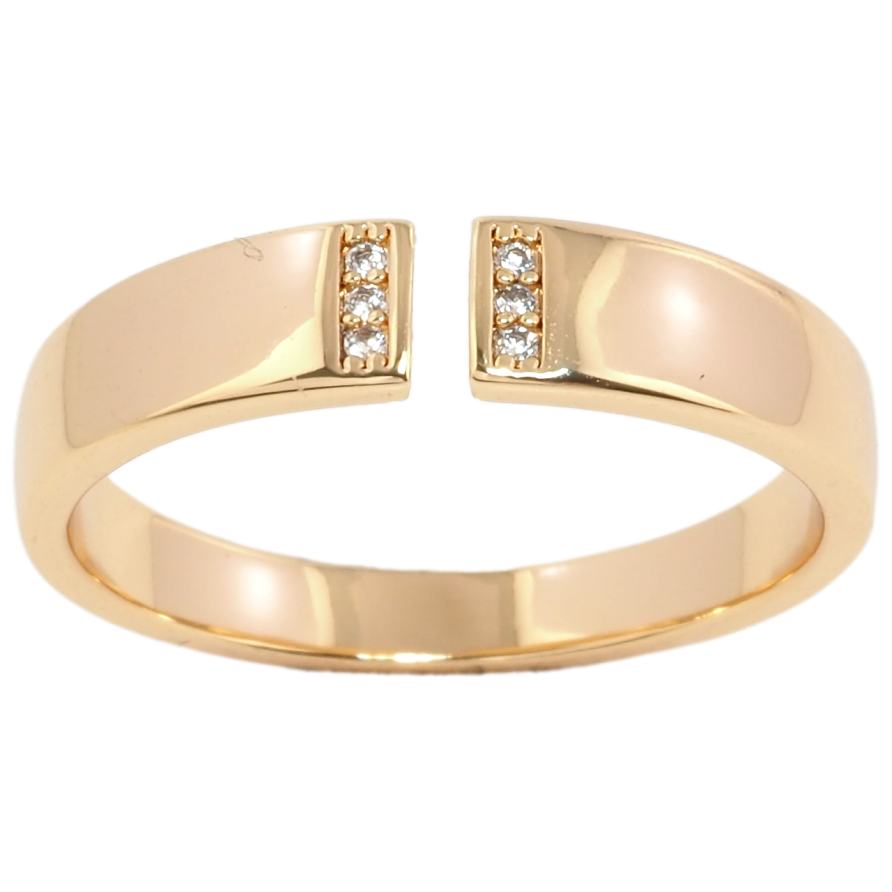 Кольцо Xuping Позолота 18K Декоративный узор с цирконием фото №1