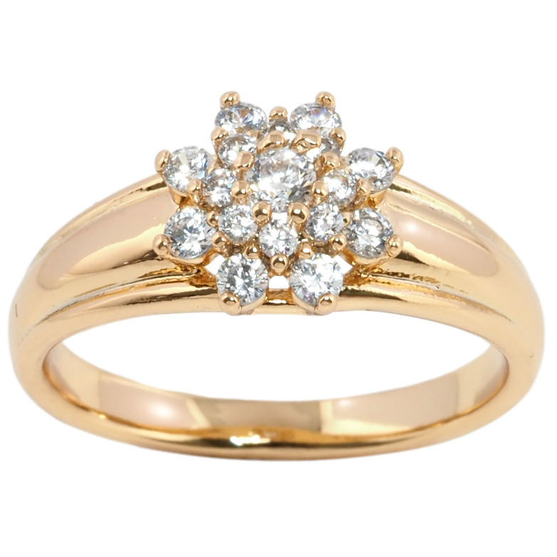 Кольцо Xuping Позолота 18K Кристальная звездочка фото №5